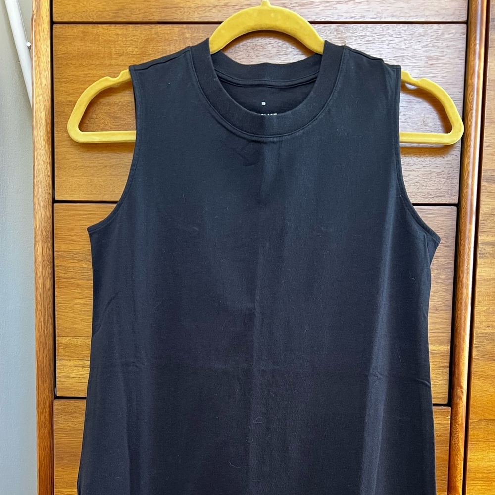 Everlane The Weekend Tank Dress Black + Canvas Set - Picture 7 of 7